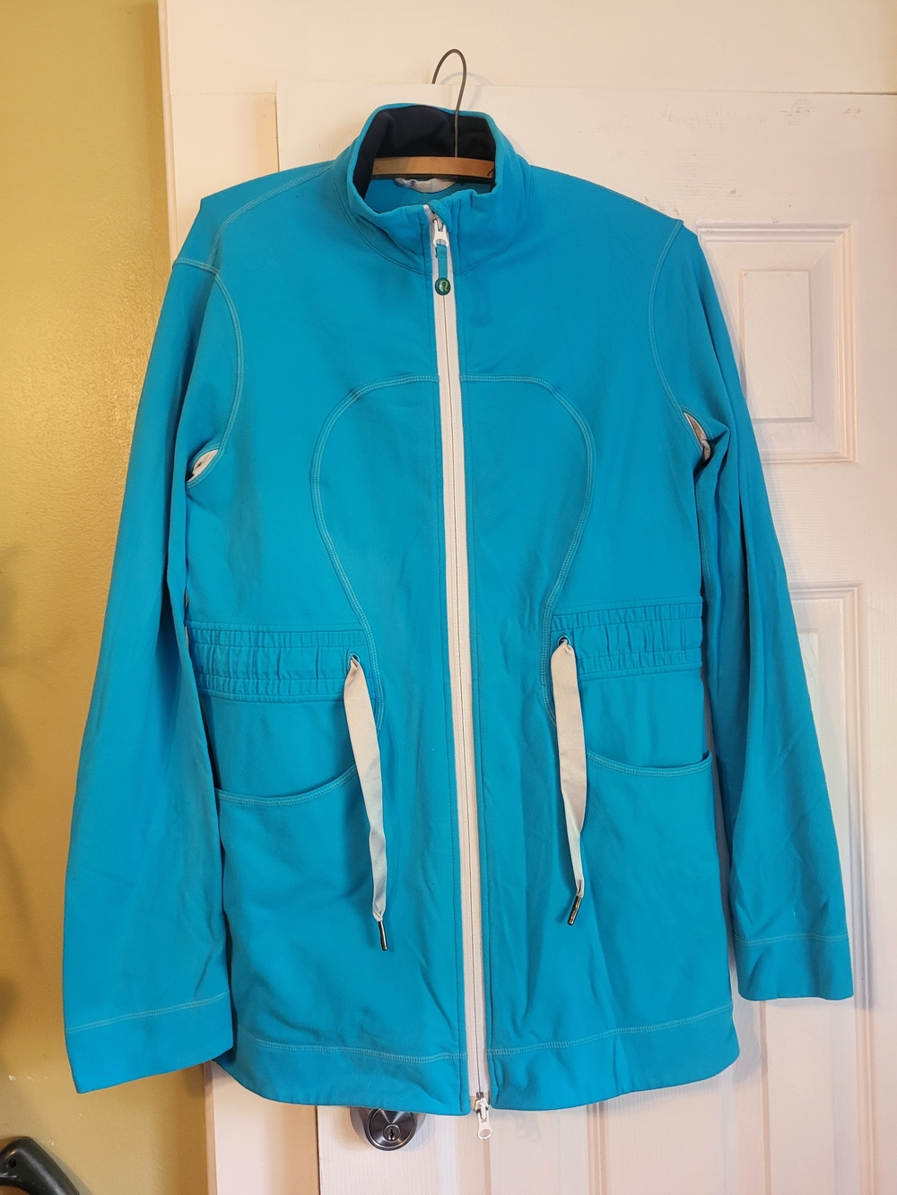 Lululemon Lululemon Yohari Zip Front Jacket 112 Teal Mock Neck
